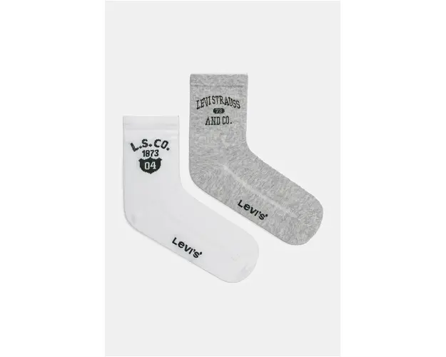 Levi's sosete 2-pack culoarea alb, 37157-1173