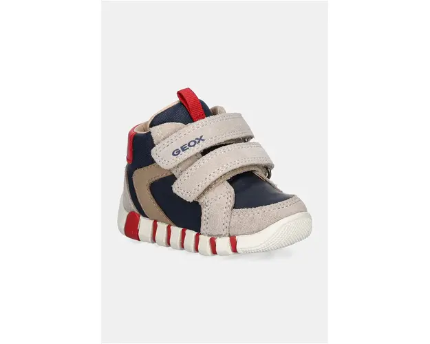Geox tenisi din piele copii IUPIDOO culoarea bej, B4655B.022BC