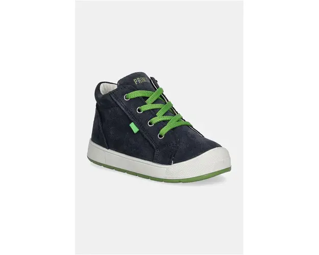 Primigi sneakers de piele intoarsa pentru copii culoarea albastru marin, PQU 68518
