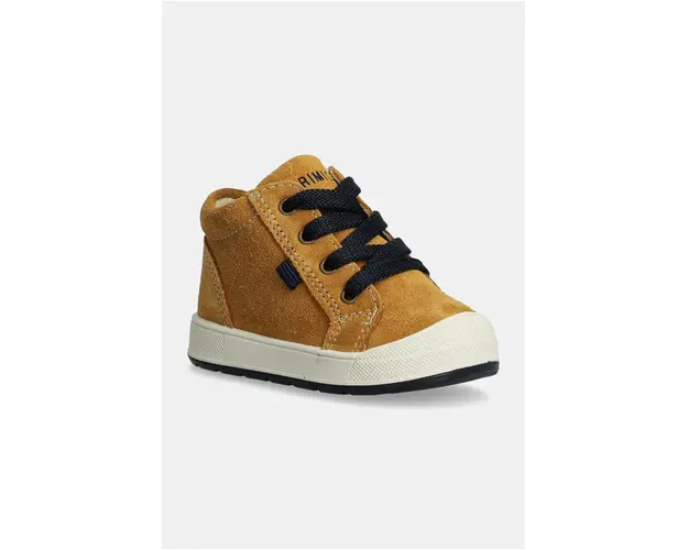 Primigi pantofi din piele intoarsa pentru copii culoarea maro, PQU 68518