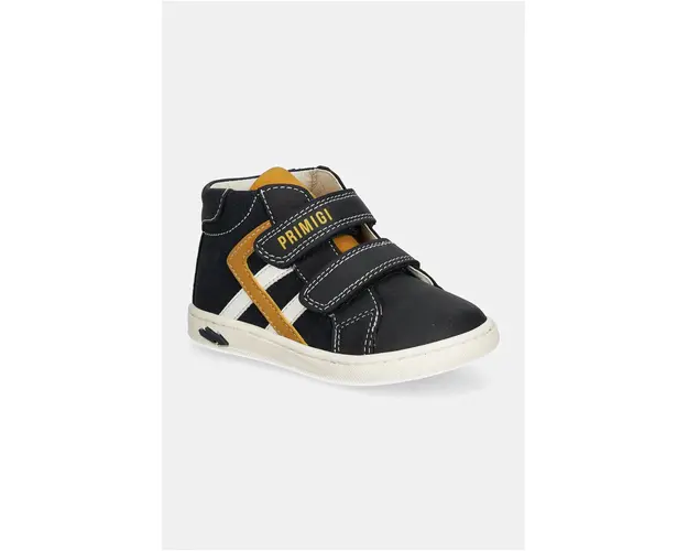 Primigi sneakers de piele intoarsa pentru copii culoarea albastru marin, PLK 69031