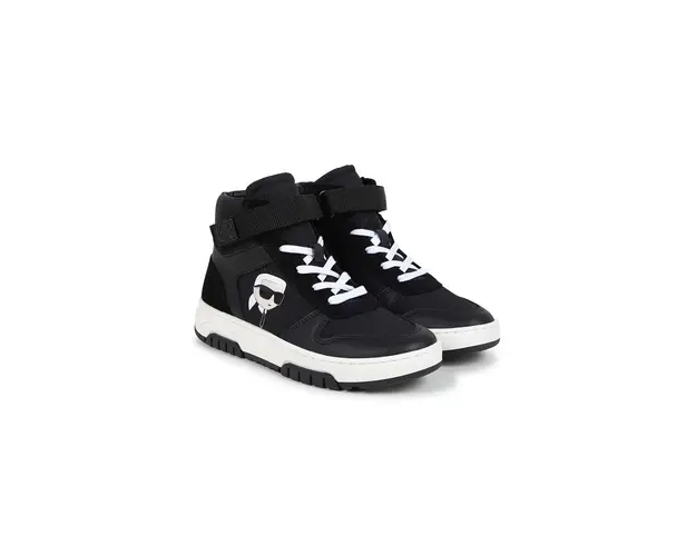 Karl Lagerfeld sneakers pentru copii culoarea negru, Z30318