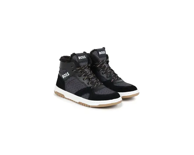 BOSS sneakers pentru copii culoarea negru, J51311
