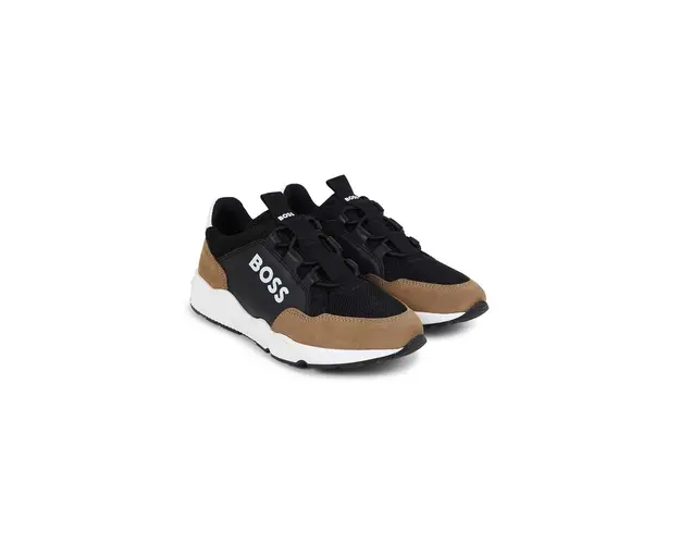 BOSS sneakers pentru copii culoarea negru, J51314