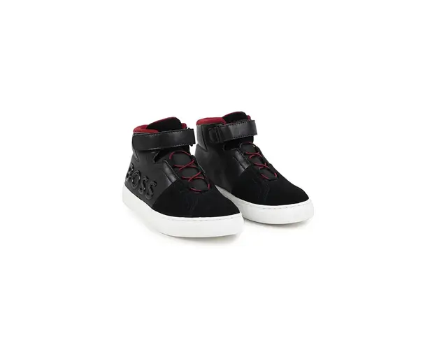 BOSS sneakers pentru copii culoarea negru, J51317