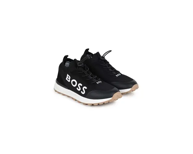 BOSS sneakers pentru copii culoarea negru, J51327