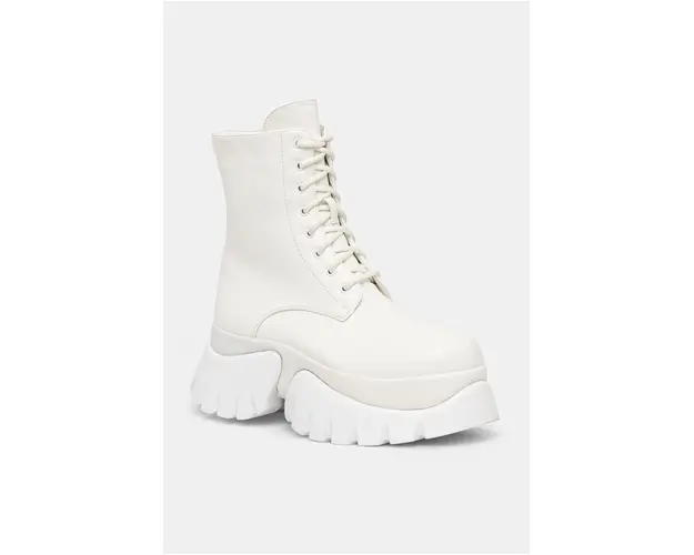 Koi Footwear bocanci femei, culoarea alb, cu platforma, izolare usoara, RANCOR