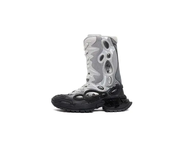 Rombaut botine NUCLEO BOOT femei, culoarea argintiu, cu toc plat, S24-E-012