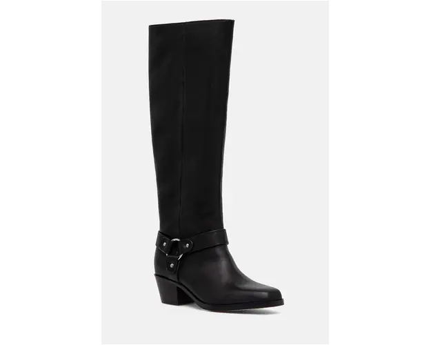 Dkny ghete de piele Stace femei, culoarea negru, cu toc drept, K2436059