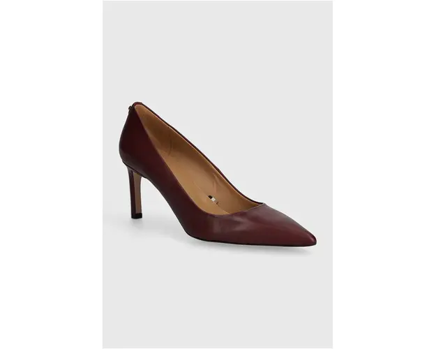 BOSS stilettos de piele Janet culoarea bordo, 50498836