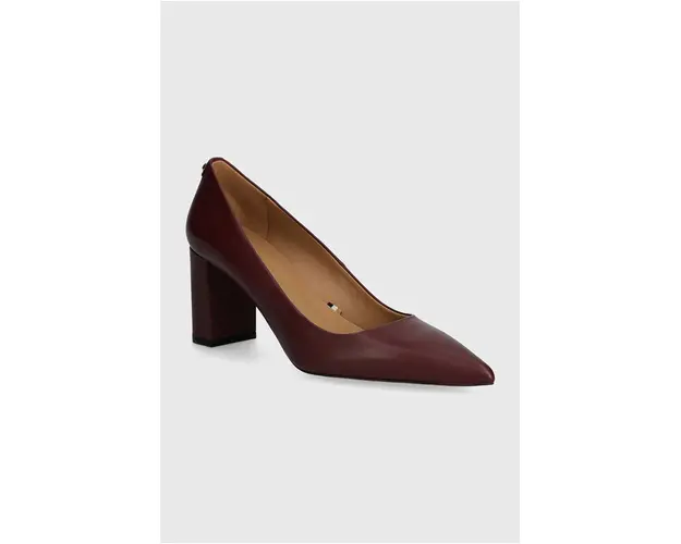 BOSS pantofi de piele Janet culoarea bordo, 50530743