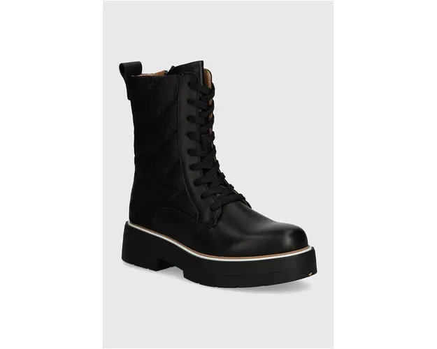 BOSS bocanci Rebby femei, culoarea negru, cu platforma, 50523588