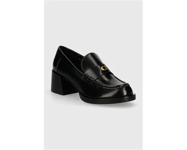 Coach pantofi de piele Natalie culoarea negru, cu toc drept, CU228