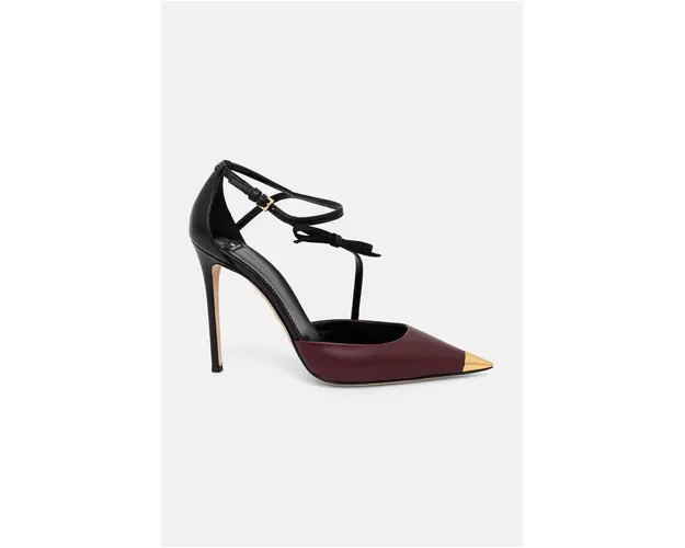Elisabetta Franchi stilettos de piele culoarea bordo, SA87L47E2