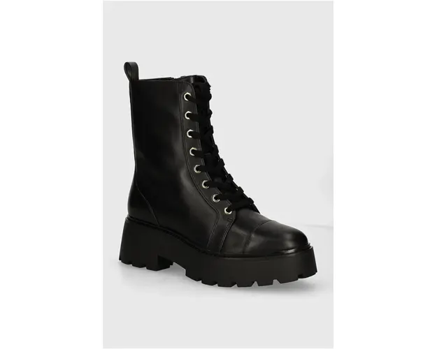 MICHAEL Michael Kors bocanci de piele Blake femei, culoarea negru, cu platforma, 40T4BKFE6L 001