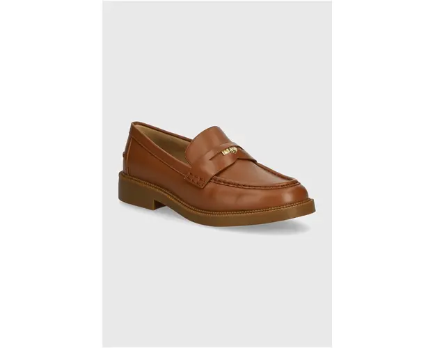 MICHAEL Michael Kors mocasini de piele Eden femei, culoarea maro, cu toc plat, 40R4EDMP1L 230