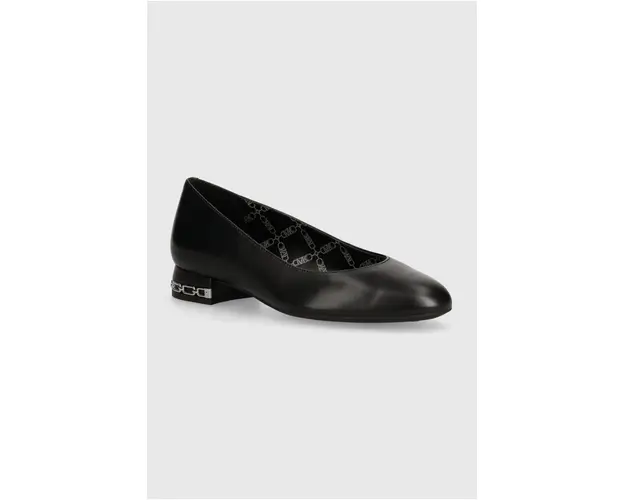 MICHAEL Michael Kors balerini de piele June culoarea negru, 40T4JUFP1L 001