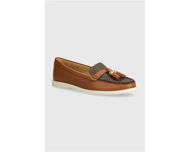 MICHAEL Michael Kors mocasini de piele Kiernan femei, culoarea maro, cu toc plat, 40T4KRFP1B 230