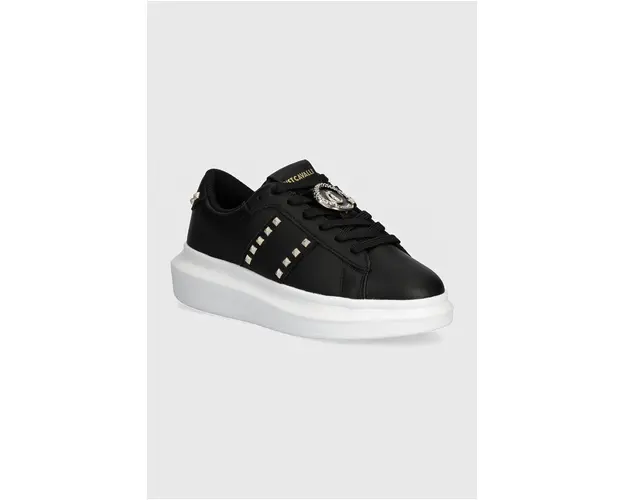 Just Cavalli sneakers din piele culoarea negru, 77RA3SB3