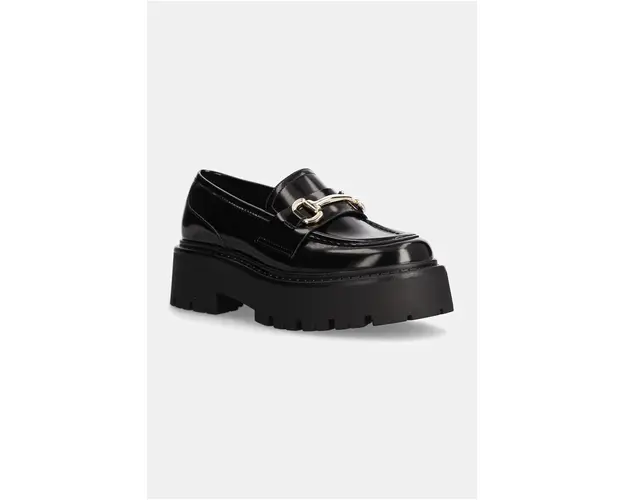 Steve Madden mocasini de piele Occupy femei, culoarea negru, cu platforma, SM11003276