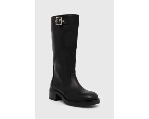 Steve Madden ghete de piele Bonna femei, culoarea negru, cu toc drept, SM11003091