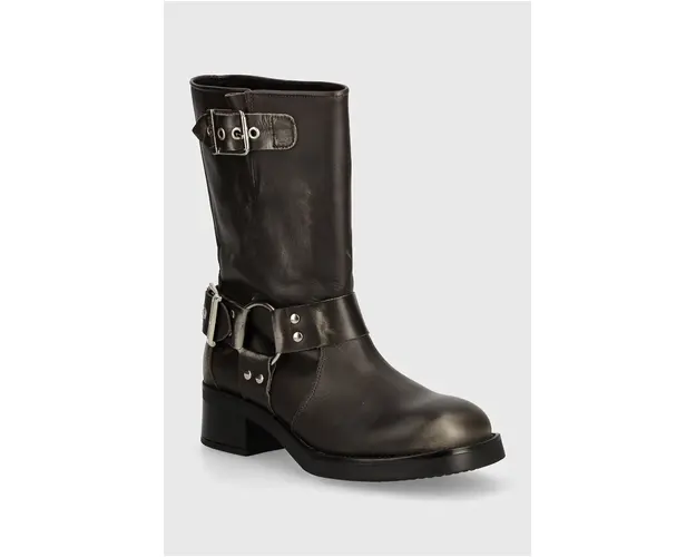 Steve Madden cizme de piele Blessing femei, culoarea maro, cu toc drept, izolare usoara, SM11003172