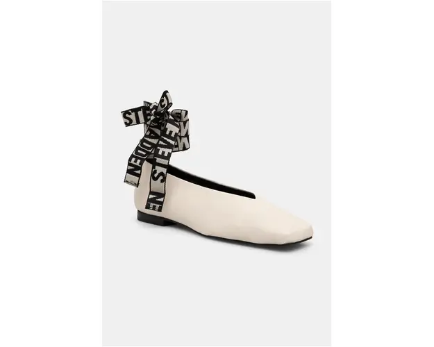 Steve Madden balerini de piele Fosse culoarea bej, SM11003263