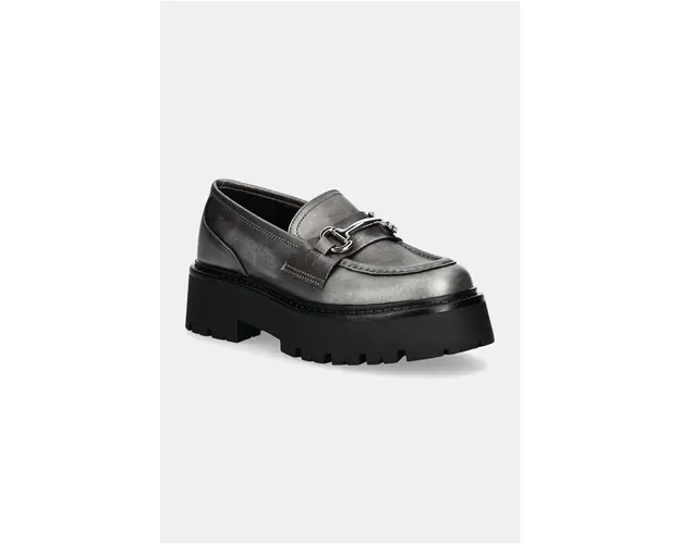 Steve Madden mocasini Occupy femei, culoarea argintiu, cu platforma, SM11003276
