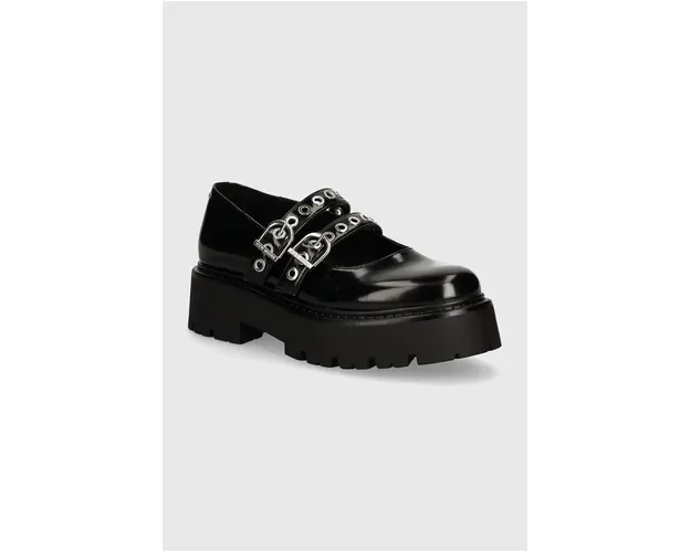Steve Madden pantofi de piele Overt femei, culoarea negru, cu platforma, SM11003286