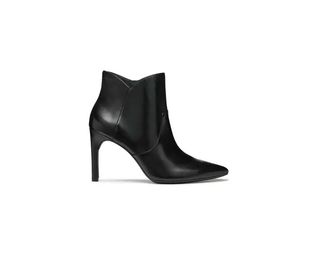 Geox cizme de piele D FAVIOLA femei, culoarea negru, cu toc cui, D468UD 000TU C9999