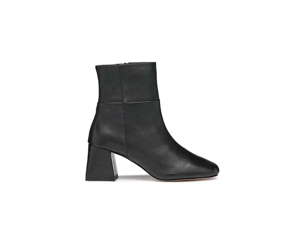 Geox cizme de piele D CORONILLA femei, culoarea negru, cu toc drept, D46D1B 00046 C9999