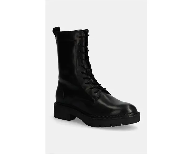Gant cizme de piele Kelliin femei, culoarea negru, cu toc plat, izolare usoara, 29541779 G00