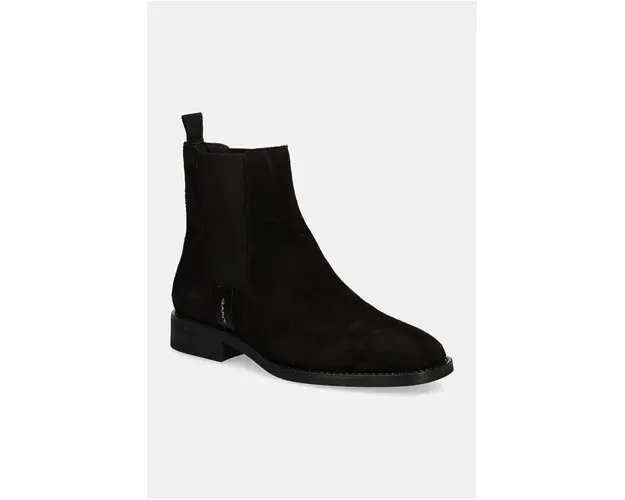 Gant botine din piele intoarsa Fayy femei, culoarea negru, cu toc plat, 29553771 G00