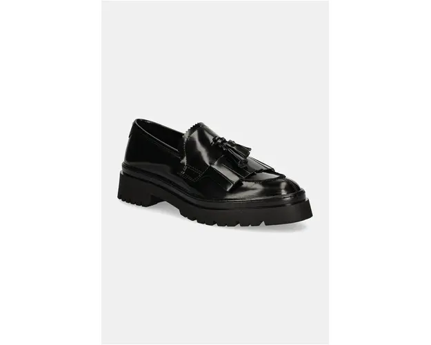 Gant mocasini de piele Aligrey femei, culoarea negru, cu platforma, 29571723 G00