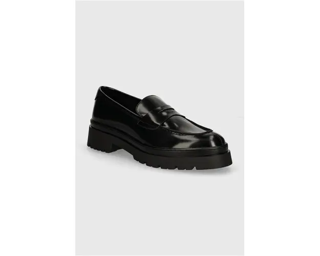 Gant mocasini de piele Aligrey femei, culoarea negru, cu toc plat, 29571765 G00