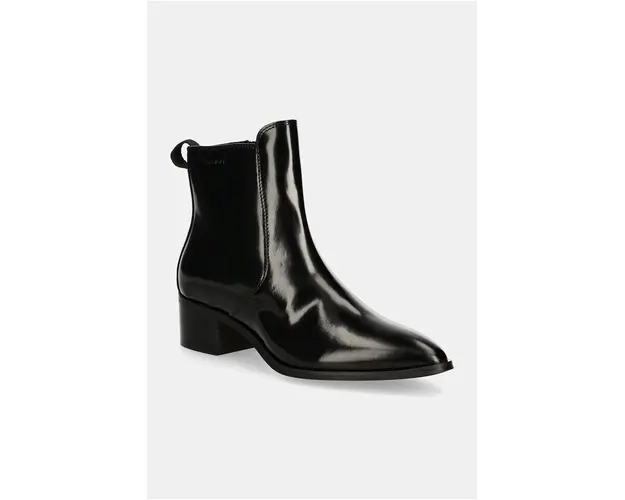 Gant cizme de piele St Broomly femei, culoarea negru, cu toc drept, 29541790 G00