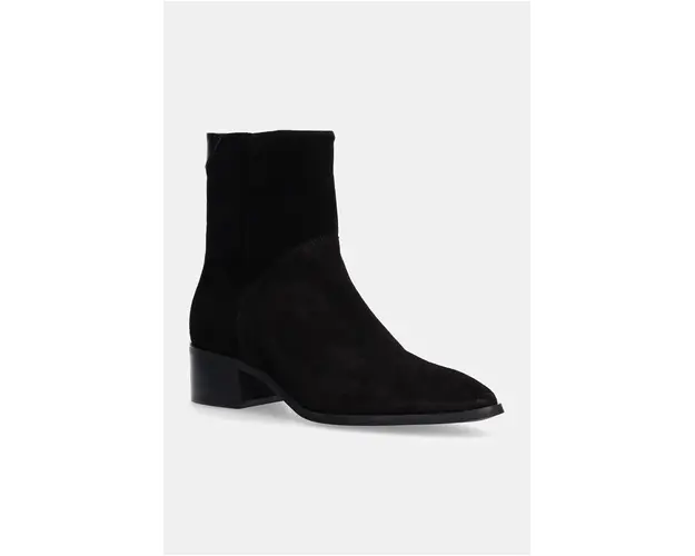 Gant cizme din piele intoarsa St Broomly femei, culoarea negru, cu toc drept, 29543701 G00