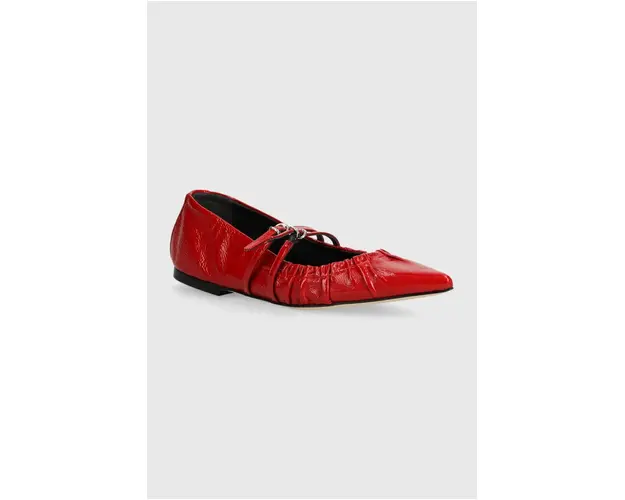 MSGM balerini de piele culoarea rosu, 3741MDS420 848