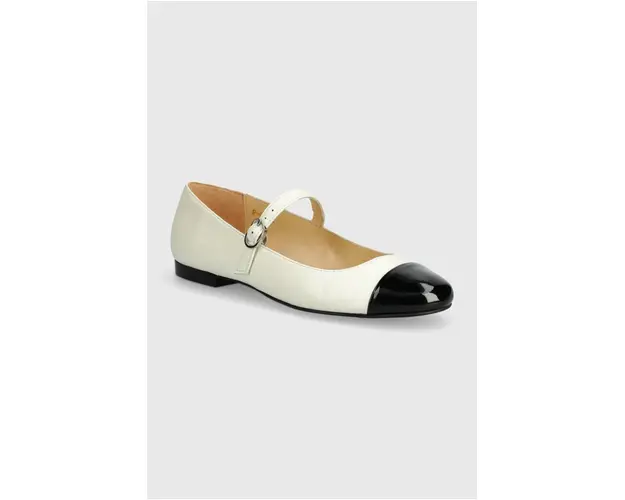 Alohas balerini de piele Musa culoarea alb, S100502-03