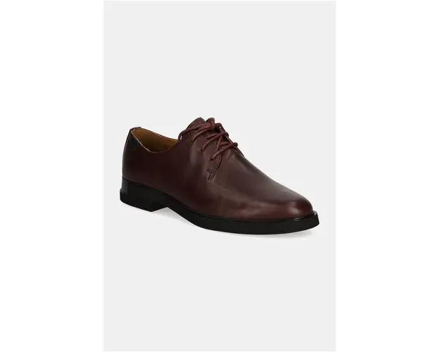 Camper pantofi de piele Iman femei, culoarea bordo, cu toc plat, K200685-033