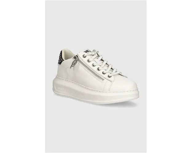 Karl Lagerfeld sneakers din piele KAPRI culoarea alb, KL62527