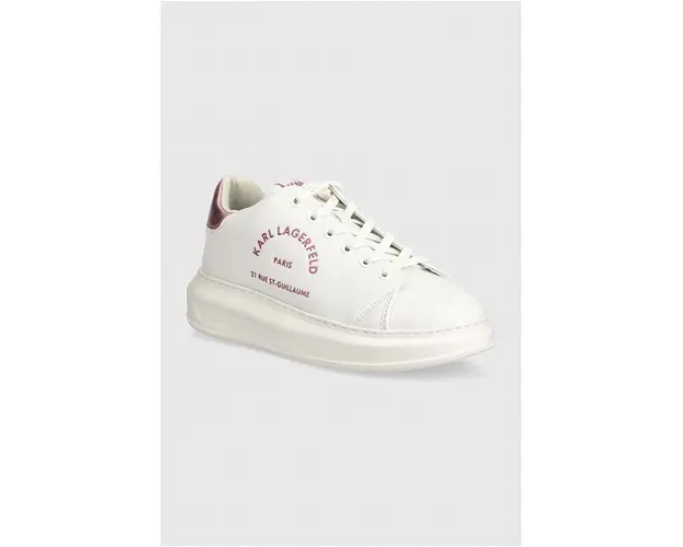 Karl Lagerfeld sneakers din piele KAPRI culoarea alb, KL62539F