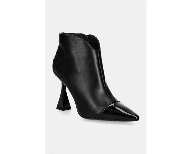 Karl Lagerfeld cizme de piele DEBUT II femei, culoarea negru, cu toc cui, KL32034