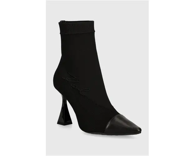 Karl Lagerfeld botine DEBUT II femei, culoarea negru, cu toc cui, KL32064