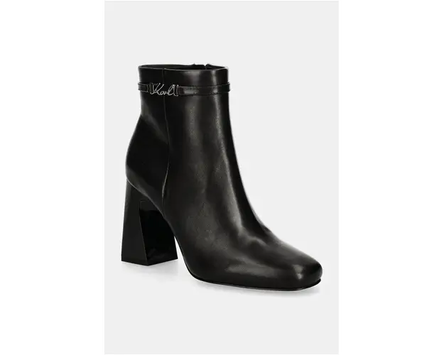 Karl Lagerfeld botine ASTRA NOVA femei, culoarea negru, cu toc drept, KL33150