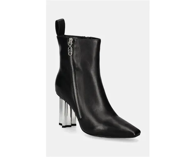 Karl Lagerfeld cizme de piele KL TOWER femei, culoarea negru, cu toc drept, KL33964
