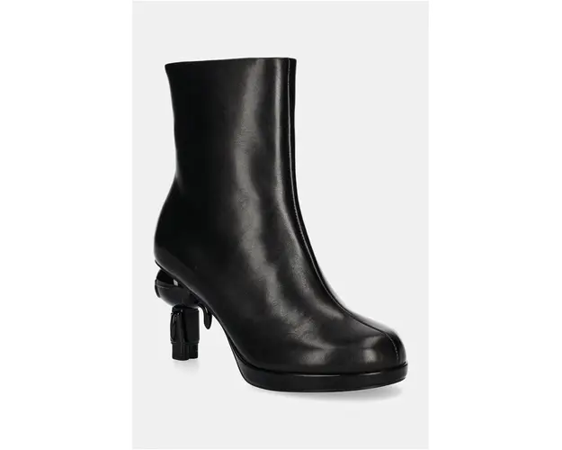 Karl Lagerfeld cizme de piele IKON ISLAND femei, culoarea negru, cu toc drept, KL39064