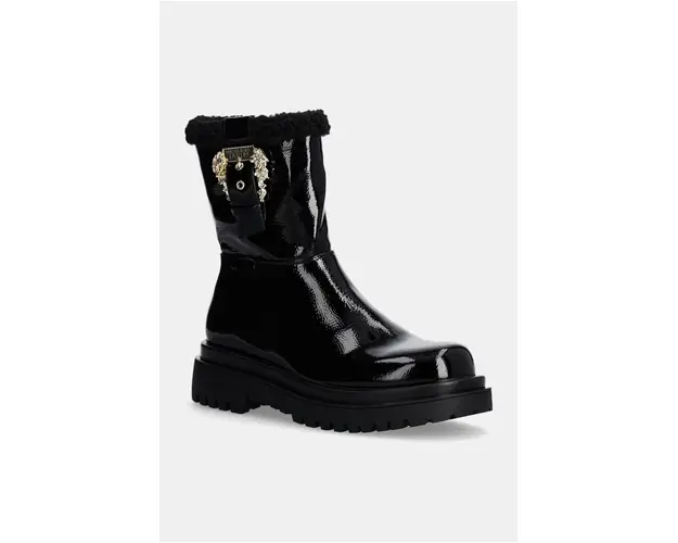 Versace Jeans Couture botine Drew femei, culoarea negru, cu platforma, 77VA3S69 ZS866 899