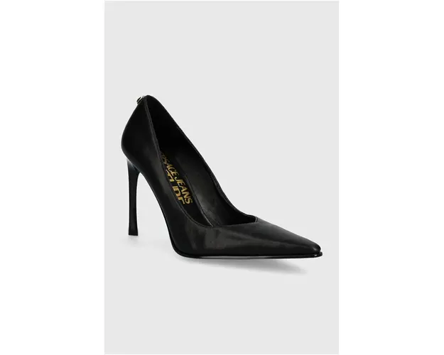Versace Jeans Couture stilettos de piele Sadie culoarea negru, 77VA3S25 ZP127 899