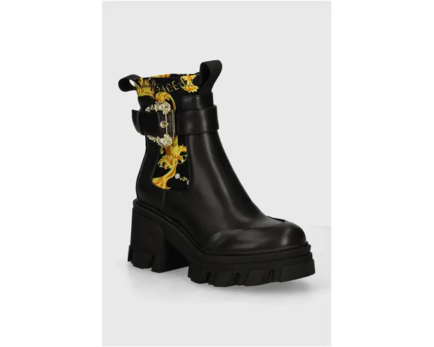 Versace Jeans Couture botine Sophie femei, culoarea negru, cu toc drept, 77VA3S84 ZS867 G89